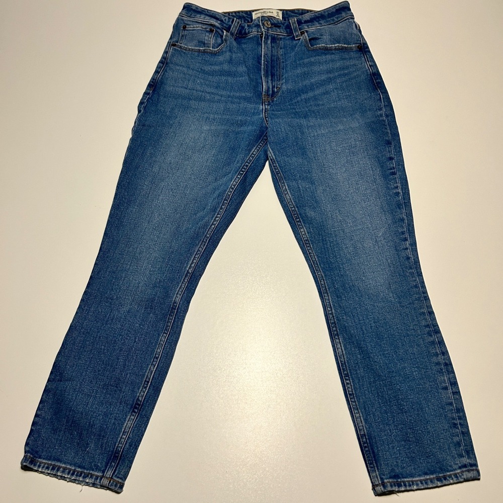 Abercrombie & Fitch Curve Love High Rise Skinny Jeans Medium Wash 27 4s